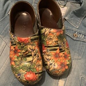 Dansko Floral Multicolor Mules